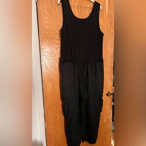 Black Sleeveless Jumpsuit